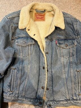Levi's Light Blue Denim Sherpa-Lined Jacket